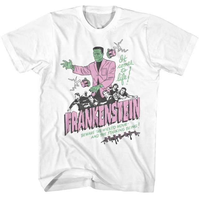 Universal Monsters It Comes To Life White Adult T-Shirt 2Xl