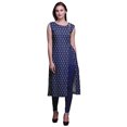 thumbnail image 1 of Bimba Printed Straight Tunic DressesForWomen Sleeveless Side Slit Kurti, 1 of 6