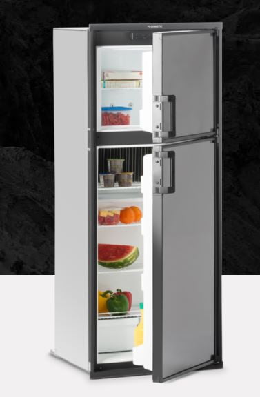 Dometic Refrigerator /Freezer DM2872RB1 Refrigerator /Freezer; Americana II; Dual Compartment 2 Door Refrigerator With Freezer; Permanent Bolt-In; 8 Cubic Foot; 110 Volt AC