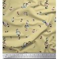 thumbnail image 1 of Soimoi Tissu en Jersey de Coton Notes Imprimé Instrument de Musique par Yard 58 Pouces de Large, 1 of 1