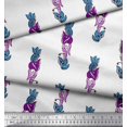 thumbnail image 2 of Soimoi Polyester Crepe Fabric Leaves & Floral Block Decor Fabric Printed Yard 42 Inch Wide, 2 of 4