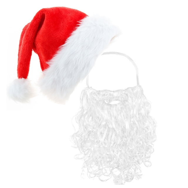 Skeleton Santa Beard Christmas Costume Accessory - Realistic Decoration for Parties and Photos, Synthetic Material, Reusable