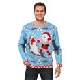 thumbnail image 1 of Men's Santa vs Shark Ugly Christmas Sweater, 1 of 2