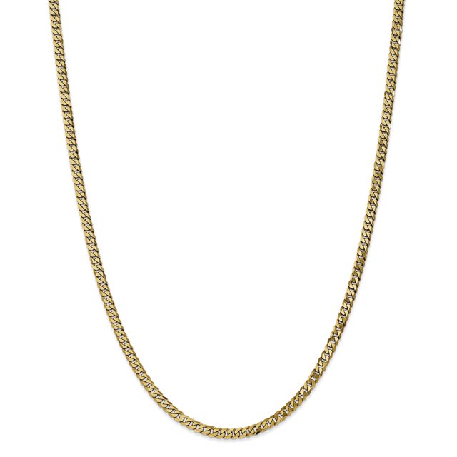 Chaîne Gourmette Biseautée en Or Jaune 14K 3.9mm