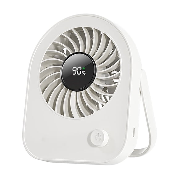 Drppepioner Portable Wall-Mounted Digital Display Turbine Fan,Usb Rechargeable with Adjustable Wind Rate for office Home