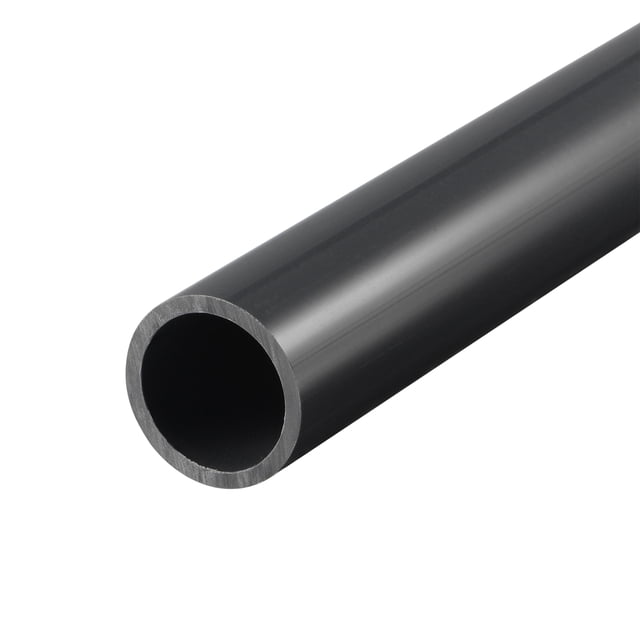 Uxcell Rigid Round Pipe Black High Impact for Water Pipe 0.83 x 0.98"