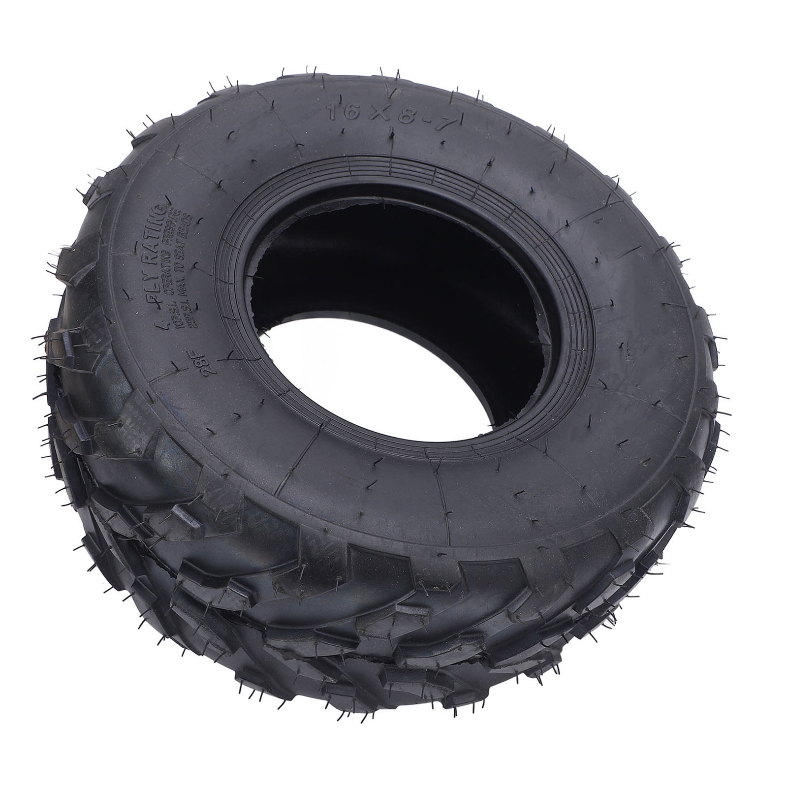 Pneu de Remplacement pour ATV, Antidérapant Résistant aux Perforations Stabilité Améliorée 7 Pouces Anti Explosion 16/8.00-7 Pneu ATV Adhérence Améliorée pour Mini Vélo