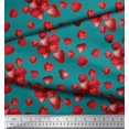 thumbnail image 2 of Soimoi Rayon Fabric Raspberry,Strawberry & Cherry Fruits Print Fabric by Yard 56 Inch Wide, 2 of 3