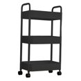 thumbnail image 2 of 3 Tier Mobile Utility Cart Organizer Holder Free Standing Storage Shelves Corner Black, 2 of 8