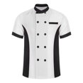 thumbnail image 1 of TiaoBug Unisex Chef Jacket Double Breasted Short Sleeve Chef Coat Hotel Restaurant Kitchen Work Wear White XXL, 1 of 5