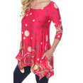 thumbnail image 3 of White Mark Women's 3/4 Sleeve Erie Tunic Top, 3 of 5