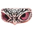 thumbnail image 2 of Maytalsory Retro Owl Eye Ring Electroplated With Luster Eye Owl Ring Alloy Exquisite Craft Adjustable Size Official Pink 1Set, 2 of 6