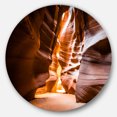thumbnail image 2 of Designart - Art Mural en Métal avec Photo de Cercle de Paysage d'Antilope Canyon au Soleil, 2 of 4
