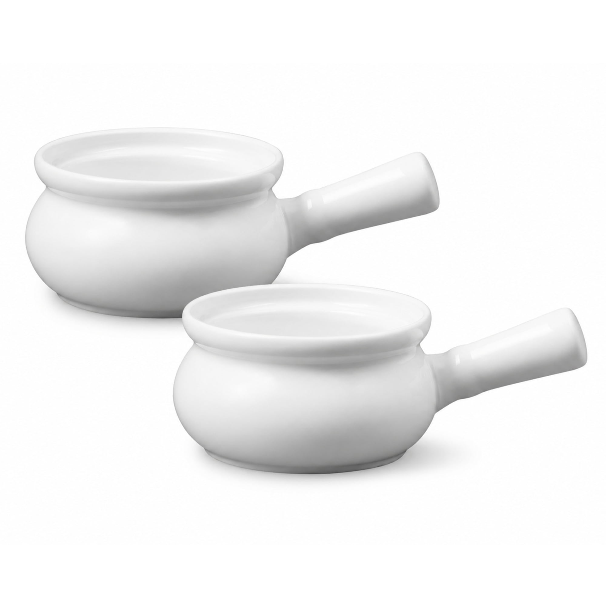 Starfrit Gourmet BISTRO Set of 2 Porcelain Onion Soup Bowls, 10 oz Capacity, White