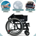 thumbnail image 4 of Fauteuil Roulant Autopropulsé Léger et Pliable - Fauteuils de Transfert Autopropulsés - X-1 / Noir, 4 of 6