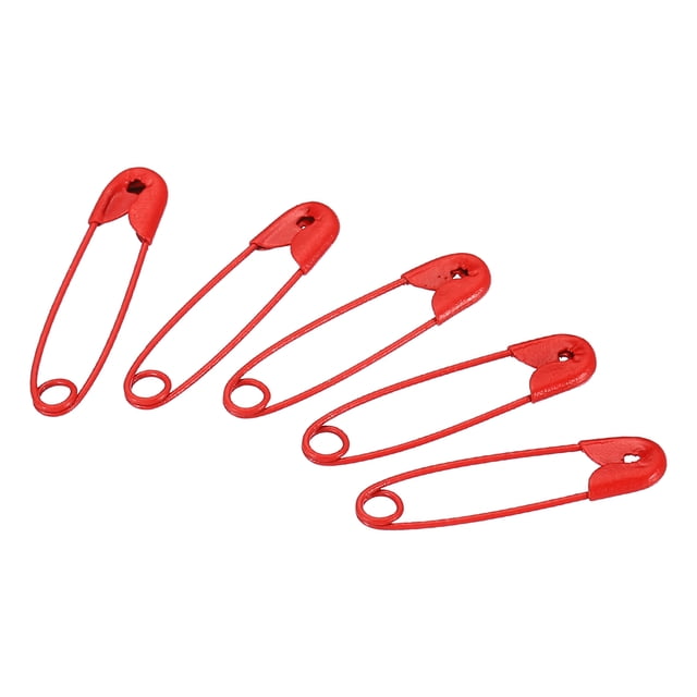 Uxcell Épingles de Sûreté 0,98 Po Petites Épingles à Coudre en Métal Rouges 500 Pcs
