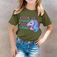 thumbnail image 2 of TZEWGL Chemise Mignonne pour Fille Garçon Imprimé Col Rond Manches Courtes Ample pour Bébés Taille 10-11T, 2 of 4