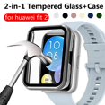 thumbnail image 1 of Cover for Huawei Watch Fit 2 Case Smartwatch Plated Accessories PC Bumper All-Around Tempered Glass Screen Protector Case for Huawei Watch Fit2/new Case, 1 of 6