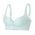 thumbnail image 1 of cfhntfmh Bras for Women Wireless Cute Seamless Front Closure Buttons Bras Convenient Adjustable Strap Plus Size Bras, 1 of 7