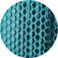thumbnail image 1 of Ahgly Company Tapis d'Intérieur Ronds Transitionnels Lavables à la Machine, Turquoise Vif Bleu, 5 Pieds Rond, 1 of 7