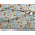 thumbnail image 3 of Soimoi Rayon Fabric Floral,Musical Instruments & Animals Cartoon Print Fabric by The Yard 56 Inch Wide, 3 of 3