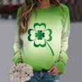 thumbnail image 2 of QIPOPIQ Chandails à Manches Longues pour Femmes T-Shirts de la Saint-Patrick Chandail Shamrock T-Shirt Vert Hauts T-Shirts de la Saint-Patrick Tuniques à Col Rond pour Dames T-Shirts de Fête T-Shirts Graphiques Aubaines, 2 of 4