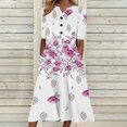 thumbnail image 1 of Robe d'Été pour Femmes 2024 Mode Grande Taille Décontractée à Manches Courtes Col en V Robe Imprimée Robe Ample Rabais de 50 % Liquidation!, 1 of 5