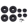 thumbnail image 2 of RC Crawler Tire with Hub, High Simulation Plastic RC Wheel Tire  for Axial SCX24 1/24, 2 of 7