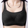 thumbnail image 2 of VEKDONE Woman's Back Buckle Thin Style Ventilate Large Size Bra Without Steel Rim Black 46/105, 2 of 6