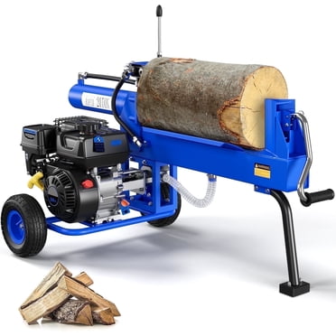 Efurden Séparateur de Bûches de Gaz avec Moteur 7 HP-4 Temps, Système de Vérin à Retour Automatique Hydraulique 20 Tonnes et Pompe Hydraulique à Double Engrenage, Diamètre de Bois Max 16 Pouces