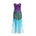 thumbnail image 4 of Gupgi Women Mermaid Dress Party Costume Strapless Ruffle Cosplay Fancy Dress, 4 of 9