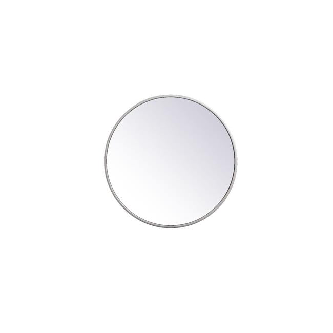 Elegant Decor MR4818S 18 in. Metal Frame Round Mirror, Silver