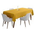 thumbnail image 1 of Vargottam Indoor/Outdoor Tablecloth 58" x 82" Inch Rectangular Tablecloth with Umbrella Hole & Zipper, Waterproof Patio Table Cloths, Spring/Summer Table Covers for Backyard /BBQs - Yellow, 1 of 6