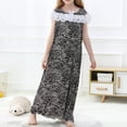 thumbnail image 4 of Vêtements de Nuit & Robes pour Filles Petites & Grandes Filles Robe de Pyjama Longue à Épaules et Col Rond en Dentelle pour un Confort Nocturne Confortable, 4 of 5
