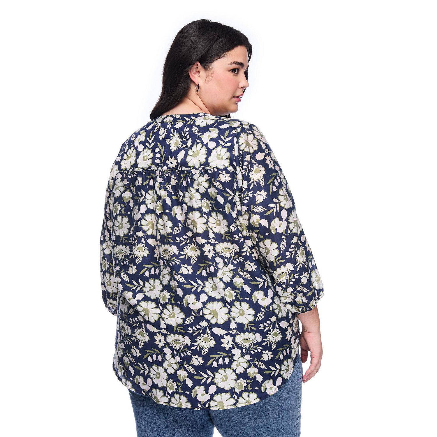 Lane Bryant Women's Plus 3/4 Sleeve Blouse