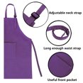 thumbnail image 4 of TOPTIE Kids Apron and Chef Hat Set, Adjustable Cotton Child Cooking Kitchen Apron, S-XXL-Purple-L, 4 of 8