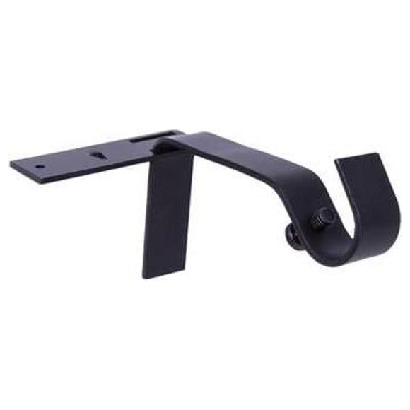 Kenney Manufacturing 273005 0.62 in. Curtain Brackets, Matte Black
