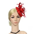 thumbnail image 1 of Pince à Cheveux Faite à la Main pour Femmes, Fascinateur de Mariage Décontracté, Rouge (Taille Unique), 1 of 1