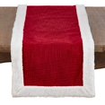 thumbnail image 2 of Saro Lifestyle 2050.R16108B Chemin de Table de Noël 16 x 108 Po avec Bordure Sherpa Blanche, 2 of 4