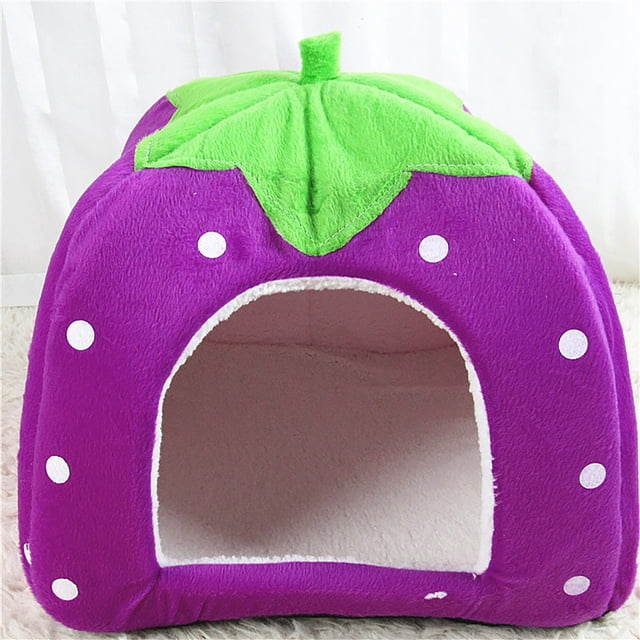 Maison pour Animaux Pliable et Chaude, Abri d'Hiver Robuste pour Chat avec Isolation Rembourrée, Lit Portable Intérieur Extérieur pour Chats Chiens Garage Porche Grange, Violet