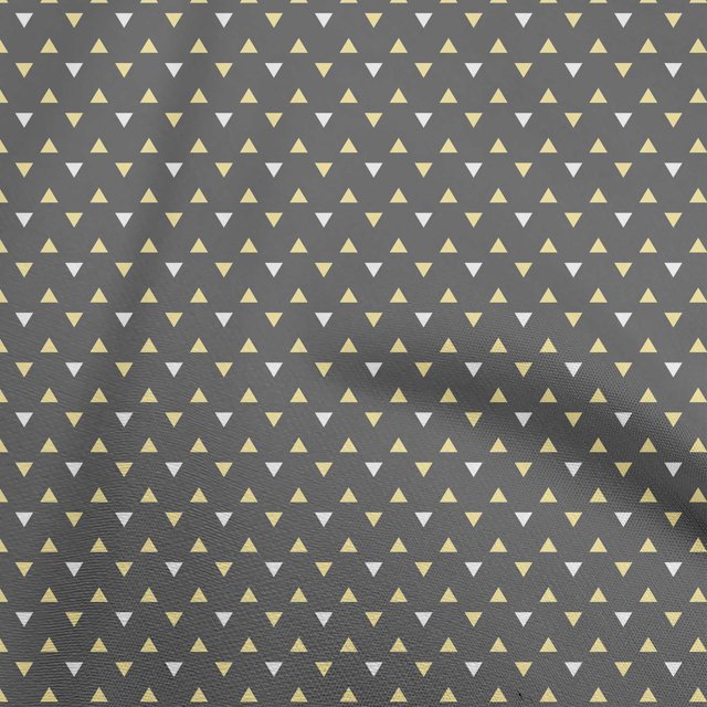 oneOone Georgette Viscose Gray Fabric Geometric Sewing Material Print Fabric By The Yard 42 Inch Wide