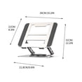 thumbnail image 2 of PRETXORVE Support d'Ordinateur Portable en Alliage d'Aluminium Support Rotatif Support de Carnet Radiateur de Carnet, 2 of 2