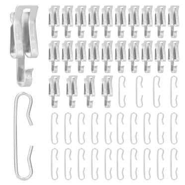 Aluminum Gutter Snow Melting Heating Cable Mounting Kit - 24 Silver Spacers (48mm) and 24 Clips (44mm) for Secure Heat Cable Installation in Gutter Deicing Systems, 56g Package with 125x55x45mm