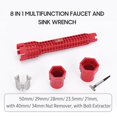 thumbnail image 3 of MesaSe Sink Wrench 8 in 1 Multifunctional Wrench Tool with Nut Remover & Bolt Extractor Double-head Plumbing Wrench Quick Installation for Kitchen Sinks Water Basins Faucets Heaters, 3 of 7