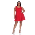 thumbnail image 1 of White Mark Women's Crystal Skater Dress, 1 of 6
