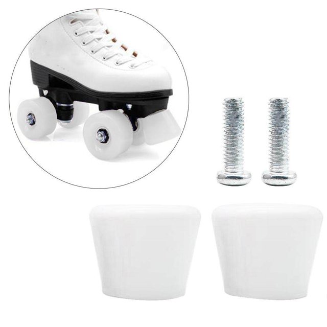 thinsony 2x Inline Skates Roller Brakes Block Non-Slip Safety Stopper White