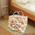 thumbnail image 3 of Home Textile Storage Fabric Organizer for Living Room Bathroom and Bedroom with Floral Print Design for Clothes and Item Storage Durable Polyester Blend Home Organization Solution, 3 of 3