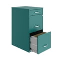 thumbnail image 4 of 18" Deep 3 Drawer Metal Organizer File Cabinet with Pencil Drawer, Teal, 4 of 4