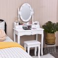 thumbnail image 3 of Costway Makeup Vanity Dressing Table Set w/10 Dimmable Bulbs and Touch Switch White, 3 of 10
