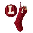 thumbnail image 1 of Bas de Noël avec Lettre Initiale 18 Pouces Bas pour Décoration de Noël - Rouge G, 1 of 9